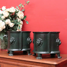 Load image into Gallery viewer, x SOLD Set of 2 Antique French Jardinières, Pair of Cast Iron Jardinieres Pot Planters B10209