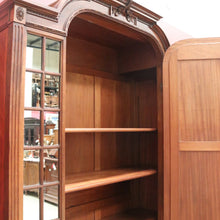Load image into Gallery viewer, x SOLD Antique French Walnut Wardrobe, Armoire. Walnut and Mirror Linen Press Cabinet B10834