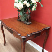 Load image into Gallery viewer, x SOLD Antique French Sofa Table Side Table Lamp Hall Table with Carved Scalloped Apron B10641