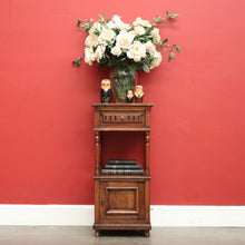 Load image into Gallery viewer, Antique French Bedside Table, Oak Lamp Table Bed Side Cabinet Hall Cupboard. B10406