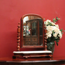 Load image into Gallery viewer, Antique English Mahogany Marble Base, Chest of Drawers Mirror, Toilet Mirror Drawer B10706