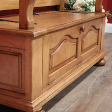 Load image into Gallery viewer, x SOLD Vintage French Hall Seat, Lift lid Shoe Box, Hall Seat Armchair, Chair Storage B10586