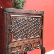Load image into Gallery viewer, x SOLD Antique French Bedside Table, French Oak Lamp Side Table or Cabinet with Drawer B10797