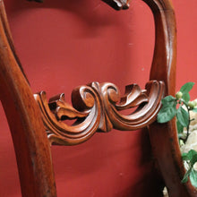 Load image into Gallery viewer, x SOLD Set of Two Antique English Hall Chairs, or Dining, Kitchen Chairs. Green Velvet Chairs B11097