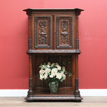 Load image into Gallery viewer, Antique French 19th Century Oak Gothic Rivival, Sacrament Church Court Cabinet B10697
