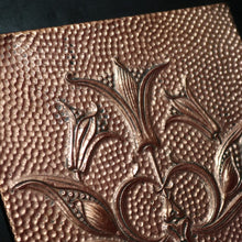 Load image into Gallery viewer, x SOLD Antique French Art Nouveau Copper and Iron Coal Scuttle Storage Box Magazine or Holder Kindling B10719