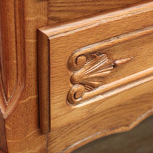 Load image into Gallery viewer, x SOLD Vintage French Chest of Drawers, Oak and Brass Handle Hall Cabinet Lamp Cupboard B10198