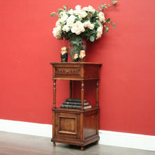Load image into Gallery viewer, x SOLD Antique French Bedside Table, Oak Lamp Table Bed Side Cabinet Hall Cupboard. B10406