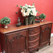 Load image into Gallery viewer, x SOLD Antique French Oak Three Drawer Sideboard, Cabinet, Curved Drawer Hall Cupboard B11063