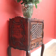 Load image into Gallery viewer, x SOLD Antique French Bedside Table, French Oak Lamp Side Table or Cabinet with Drawer B10797