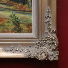 Load image into Gallery viewer, x SOLD Antique Oil on Canvas, Signed Van Lens Bottom Right, Forest Scene, Framed Oil. B11220