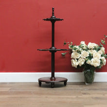 Load image into Gallery viewer, Antique Australian Cedar Riding Boot Stand, Swivel Stand Boot Holder with Hooks B11004