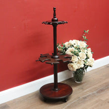 Load image into Gallery viewer, x SOLD Antique Australian Cedar Riding Boot Stand, Swivel Stand Boot Holder with Hooks B11004