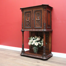 Load image into Gallery viewer, Antique French 19th Century Oak Gothic Revival, Sacrament Church Court Cabinet B10697