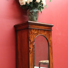 Load image into Gallery viewer, x SOLD Antique English Pedestal Cabinet, Flame Mahogany China Cabinet Hall Cupboard B10743