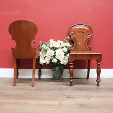 Load image into Gallery viewer, x SOLD Pair of Antique English Mahogany Hall Chairs, English Church Chairs, Shield Back B11108