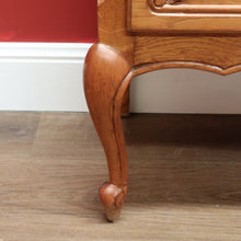 Load image into Gallery viewer, x SOLD Vintage French Chest of Drawers, Oak and Brass Handle Hall Cabinet Lamp Cupboard B10198