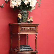 Load image into Gallery viewer, x SOLD Antique French Bedside Table, Oak Lamp Table Bed Side Cabinet Hall Cupboard. B10406