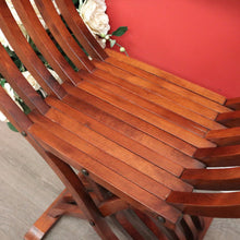 Load image into Gallery viewer, x SOLD Vintage French X Frame Hall Chair, Carved Savonarola Cross Frame Office Chair. B10271