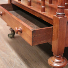 Load image into Gallery viewer, Antique English Music Canterbury , Magazine Holder, with Drawer to Base, Brass B11234