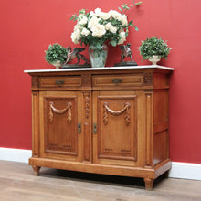 Load image into Gallery viewer, x SOLD Antique French Oak and Marble Sideboard, Two Drawer Entry, Foyer or Hall Cabinet B10956
