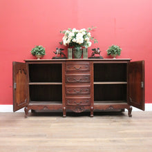 Load image into Gallery viewer, x SOLD Antique French Oak Three Drawer Sideboard, Cabinet, Curved Drawer Hall Cupboard B11063