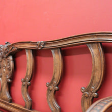 Load image into Gallery viewer, x SOLD Antique French Oak Hall Seat, Entry Slat Back Chair Bench Seat Chair Settle B10654