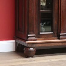 Load image into Gallery viewer, x SOLD Antique Dutch Bookcase, Oak and Glass Door Bookcase, China Display Cabinet B11068