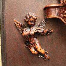 Load image into Gallery viewer, x SOLD Vintage Statue Holder, Wall Hanging Worship Stand Cupids, Hand Painted Scenes. B10200