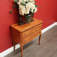Load image into Gallery viewer, x SOLD Antique French Chest of Drawers, Antique Walnut and Inlay 2 Drawer Hall Cabinet. B10439