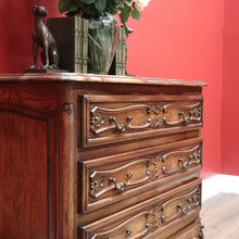 Load image into Gallery viewer, x SOLD Antique French Chest of Drawers, Oak 3 Drawer Hall Cabinet, Foyer Chest Drawers B10572
