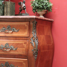 Load image into Gallery viewer, x SOLD Antique French Chest of Drawers, Antique Walnut, Brass, Marble Chest of Drawers B10781