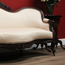 Load image into Gallery viewer, x SOLD Antique English Chaise, Sofa, Lounge. Mahogany Settee, 3 seat Armchair Lounge B10971