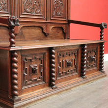 Load image into Gallery viewer, x SOLD Antique French Hall Seat, Lift Lid Blanket Shoe Box Hall Settle Bench Seat Chair. B10144