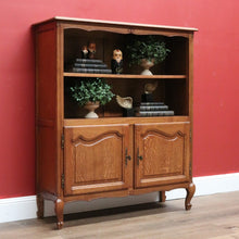 Load image into Gallery viewer, x SOLD Vintage French Bookcase, Oak Two Door Open Bookcase Cabinet Hall China Cupboard B10818