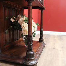 Load image into Gallery viewer, Antique French 19th Century Oak Gothic Revival, Sacrament Church Court Cabinet B10697