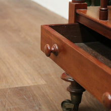 Load image into Gallery viewer, Antique English Music Canterbury , Magazine Holder, with Drawer to Base, Brass B11234