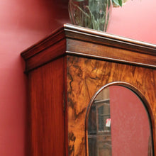 Load image into Gallery viewer, x SOLD Antique English Pedestal Cabinet, Flame Mahogany China Cabinet Hall Cupboard B10743
