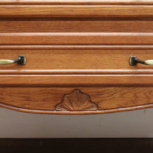 Load image into Gallery viewer, x SOLD Vintage French Chest of Drawers, Oak and Brass Handle Hall Cabinet Lamp Cupboard B10198