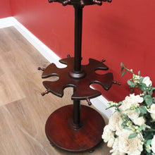 Load image into Gallery viewer, x SOLD Antique Australian Cedar Riding Boot Stand, Swivel Stand Boot Holder with Hooks B11004