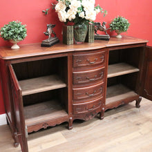 Load image into Gallery viewer, x SOLD Antique French Oak Three Drawer Sideboard, Cabinet, Curved Drawer Hall Cupboard B11063