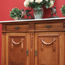 Load image into Gallery viewer, x SOLD Antique French Oak and Marble Sideboard, Two Drawer Entry, Foyer or Hall Cabinet B10956
