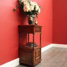 Load image into Gallery viewer, x SOLD Antique French Bedside Table, Oak Lamp Table Bed Side Cabinet Hall Cupboard. B10406
