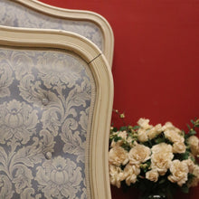 Load image into Gallery viewer, x SOLD Antique French Painted Double Bed, Padded Buttoned Headboard and Foot Bed B10764