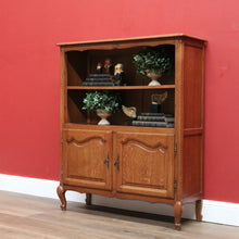 Load image into Gallery viewer, x SOLD Vintage French Bookcase, Oak Two Door Open Bookcase Cabinet Hall China Cupboard B10818