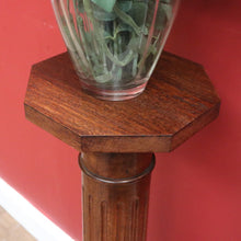 Load image into Gallery viewer, x SOLD Antique French Oak Pedestal, Plant stand in Oak Timbers, Statue Stand or Holder B11248