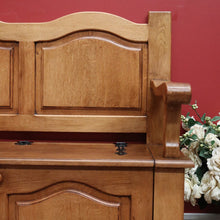 Load image into Gallery viewer, x SOLD Vintage French Hall Seat, Lift lid Shoe Box, Hall Seat Armchair, Chair Storage B10586