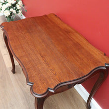 Load image into Gallery viewer, x SOLD Antique French Sofa Table Side Table Lamp Hall Table with Carved Scalloped Apron B10641