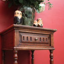Load image into Gallery viewer, x SOLD Antique French Bedside Table, Oak Lamp Table Bed Side Cabinet Hall Cupboard. B10406