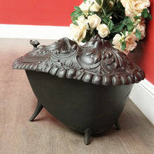 Load image into Gallery viewer, x SOLD Antique French Coal Scuttle, Kindling Fire Starter Holder Fire Box B10452